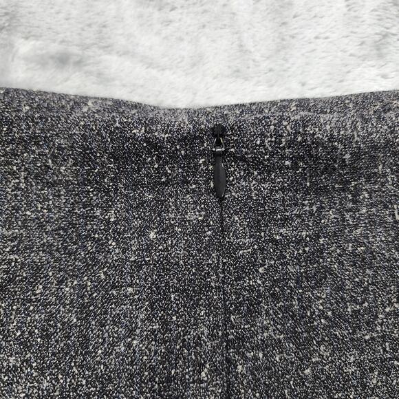 East 5th Skirt Womens 12 Black Gray Tweed Crochet Lace Trim A-Line Lined Preppy - Picture 3 of 9